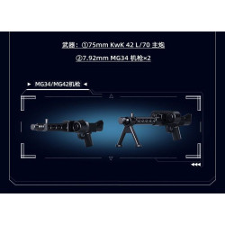 Sluban M38-B1535 Xếp hình lắp ráp ghép mô hình Xe tăng hạng trung Panther G-S