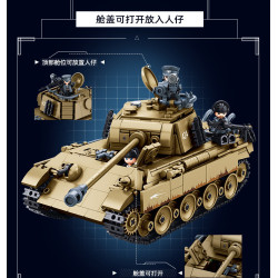 Sluban M38-B1535 Xếp hình lắp ráp ghép mô hình Xe tăng hạng trung Panther G-S
