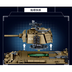 Sluban M38-B1535 Xếp hình lắp ráp ghép mô hình Xe tăng hạng trung Panther G-S