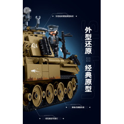 Sluban M38-B1535 Xếp hình lắp ráp ghép mô hình Xe tăng hạng trung Panther G-S
