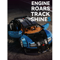 Lingrui Model Jimu Liangpin 10553 Bugatti Veyron Xếp hình lắp ráp ghép mô hình Bugatti Veyron