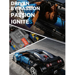 Lingrui Model Jimu Liangpin 10553 Bugatti Veyron Xếp hình lắp ráp ghép mô hình Bugatti Veyron
