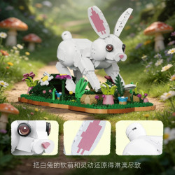 Xbert 66255 White Rabbit Xếp hình lắp ráp ghép mô hình thỏ trắng