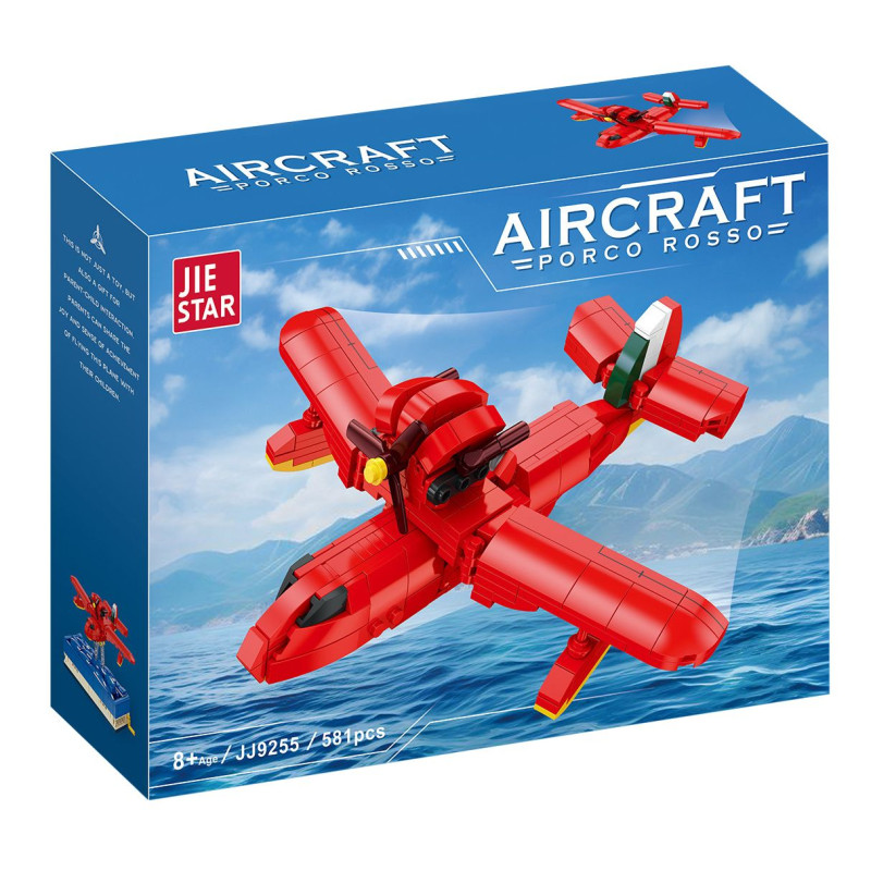 JIESTAR JJ9255 Aircraft Porco Rosso Xếp hình lắp ráp ghép mô hình Porco Rosso