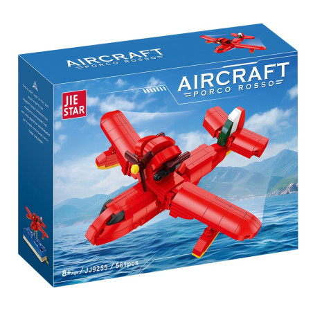 JIESTAR JJ9255 Aircraft Porco Rosso Xếp hình lắp ráp ghép mô hình Porco Rosso