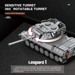 Reobrix 77038 Leopard 1 Xếp hình lắp ráp ghép mô hình xe tăng Leopard 1