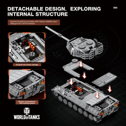 Reobrix 77038 Leopard 1 Xếp hình lắp ráp ghép mô hình xe tăng Leopard 1