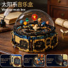 ToubaBamu T1123 Herate Astral Solar System Music Box Xếp hình lắp ráp ghép mô hình Hộp nhạc mạ vàng hệ mặt trời