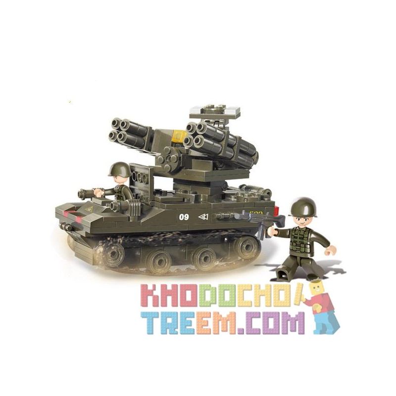 SLUBAN M38-B0283 B0283 0283 M38B0283 38-B0283 Xếp hình kiểu Lego MILITARY ARMY TOR-M1 Rocket Launcher Xe Phóng Tên Lửa 207 khối