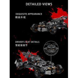 Lingrui Model Jimu Liangpin 10569 Xếp hình lắp ráp ghép mô hình Batmobile