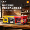CaDA DoubleE C66025 Xếp hình lắp ráp ghép mô hình Trạm dịch vụ ô tô Shell
