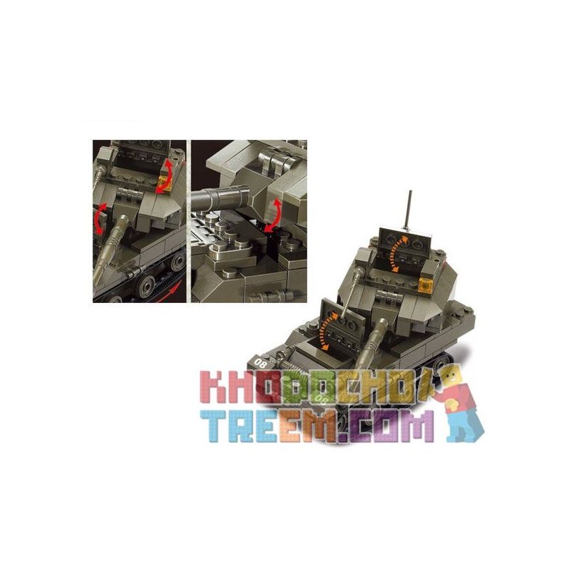 SLUBAN M38-B0282 B0282 0282 M38B0282 38-B0282 Xếp hình kiểu  MILITARY ARMY T90 Tank Xe Tăng T90 171 khối