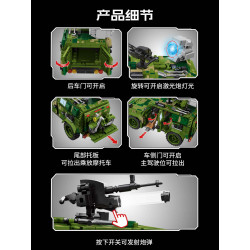 SEMBO 203276 Xếp hình lắp ráp ghép mô hình Một quốc gia hùng mạnh: Xe địa hình chiến thuật Dongfeng Warrior 1:28