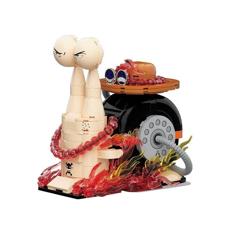 Jiqi JQ1144 Xếp hình lắp ráp ghép mô hình One Piece: Đốt điện thoại Lỗi Ace