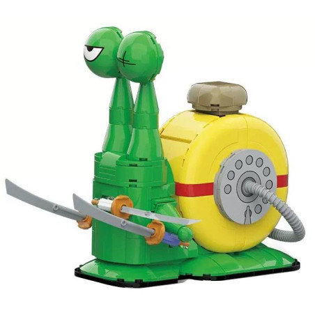 Jiqi JQ1145 Xếp hình lắp ráp ghép mô hình One Piece: Con bọ điện thoại ba lưỡi Zoro