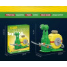 Jiqi JQ1145 Xếp hình lắp ráp ghép mô hình One Piece: Con bọ điện thoại ba lưỡi Zoro