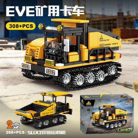 KAZI GBL BOZHI KY80475 Xếp hình lắp ráp ghép mô hình Xe tải khai thác EVE chuyển đổi 2