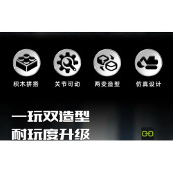 KAZI GBL BOZHI KY80475 Xếp hình lắp ráp ghép mô hình Xe tải khai thác EVE chuyển đổi 2