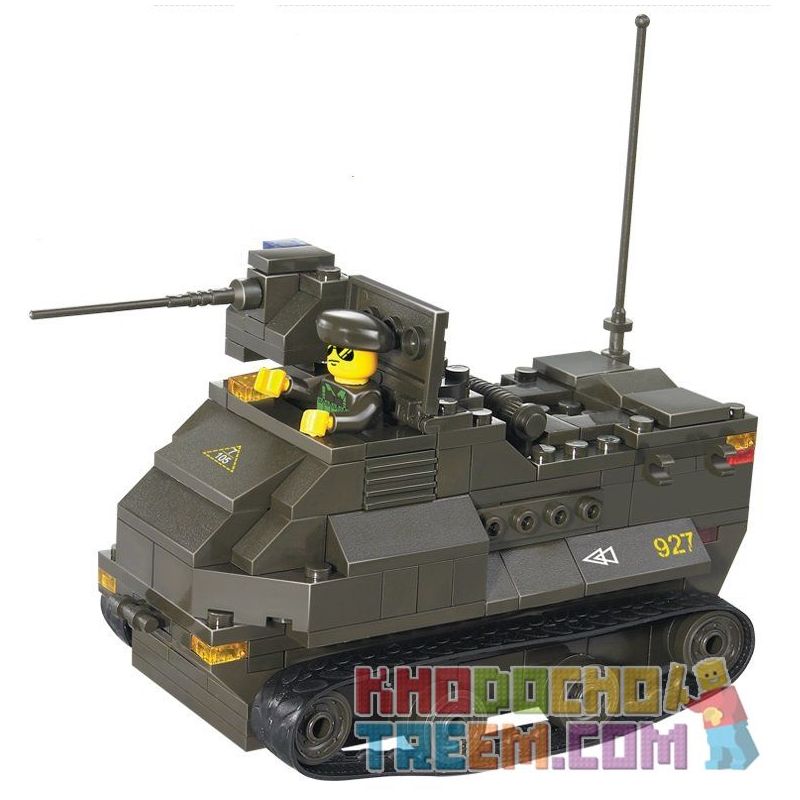 SLUBAN M38-B0281 B0281 0281 M38B0281 38-B0281 Xếp hình kiểu  MILITARY ARMY AAV7A1 Armoured Vehicle Xe Bọc Thép Chở Quân 179 khối