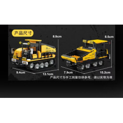 KAZI GBL BOZHI KY80475 Xếp hình lắp ráp ghép mô hình Xe tải khai thác EVE chuyển đổi 2