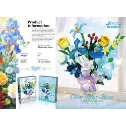 Fine bricks 26260 Clear Blue Hues Xếp hình lắp ráp ghép mô hình trong xanh