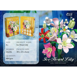 Fine bricks 26226 Ice Heart Lily Xếp hình lắp ráp ghép mô hình hoa huệ băng