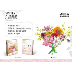 Fine bricks 26112 Elegant Bloom Set Xếp hình lắp ráp ghép mô hình Hoa duyên dáng