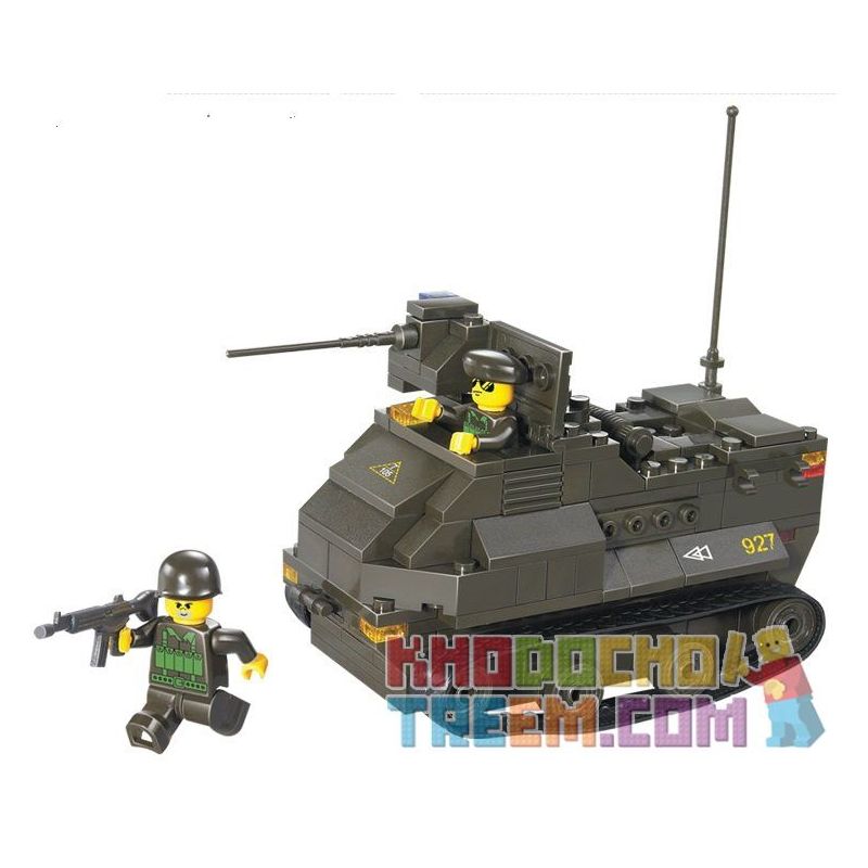 SLUBAN M38-B0281 B0281 0281 M38B0281 38-B0281 Xếp hình kiểu Lego MILITARY ARMY AAV7A1 Armoured Vehicle Xe Bọc Thép Chở Quân 179 khối