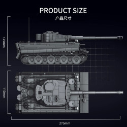 Le Yi 66106 Tiger Tank Xếp hình lắp ráp ghép mô hình xe tăng hổ