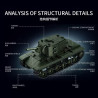 Le Yi 66099 KV-2 Heavy Tank Xếp hình lắp ráp ghép mô hình xe tăng hạng nặng KV-2