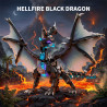 Le Yi 76118 Hellfire Black Dragon Xếp hình lắp ráp ghép mô hình Thợ săn quái vật: Rồng đen rực rỡ Rồng đen lửa địa ngục