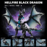 Le Yi 76118 Hellfire Black Dragon Xếp hình lắp ráp ghép mô hình Thợ săn quái vật: Rồng đen rực rỡ Rồng đen lửa địa ngục