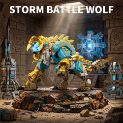 Le Yi 76119 Storm Battle Wolf Xếp hình lắp ráp ghép mô hình Monster Hunter: Sói Sấm Sói Rồng Bão Trận Sói