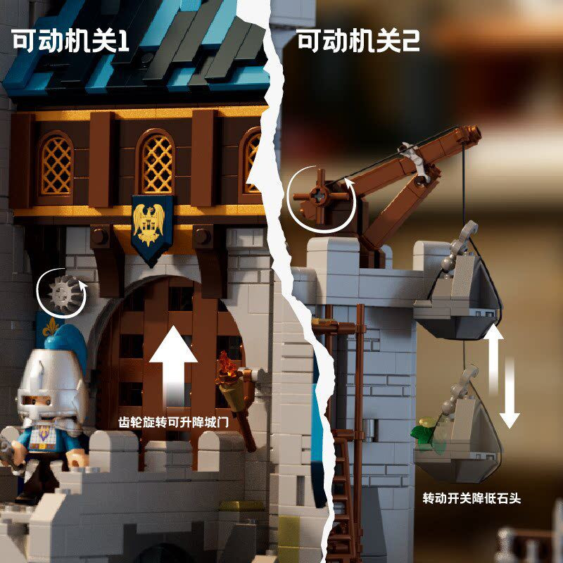 iambrick 40214 Nest City Azurelight Hall Xếp hình lắp ráp ghép mô hình Lục địa Gryan: Nestor, thành phố Lanyao