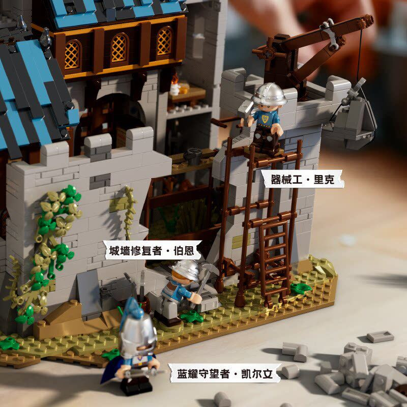 iambrick 40214 Nest City Azurelight Hall Xếp hình lắp ráp ghép mô hình Lục địa Gryan: Nestor, thành phố Lanyao
