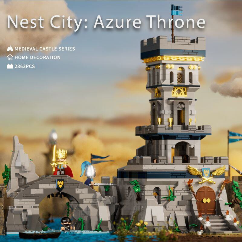 iambrick 40215 Nest City Azure Throne Xếp hình lắp ráp ghép mô hình Lục địa Kylian: Vương miện vinh quang xanh Nestor