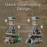 iambrick 40215 Nest City Azure Throne Xếp hình lắp ráp ghép mô hình Lục địa Kylian: Vương miện vinh quang xanh Nestor