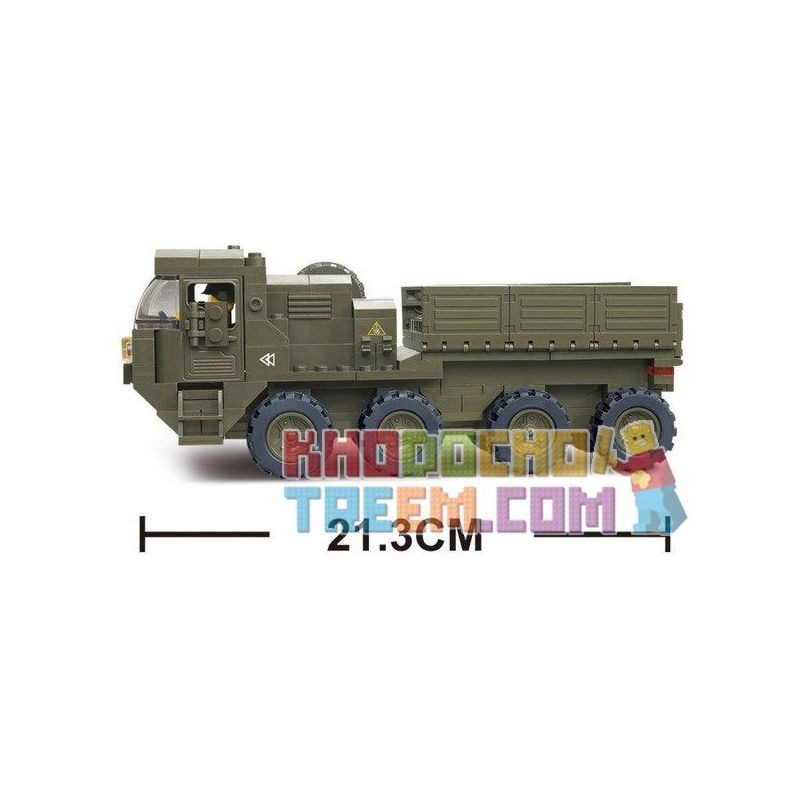 SLUBAN M38-B0307 B0307 0307 M38B0307 38-B0307 non  XE TẢI JEEP MÁY CHỞ QUÂN bộ đồ chơi xếp lắp ráp ghép mô hình Military Army SERVICE TROOPS Quân Sự Bộ Đội 455 khối