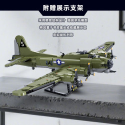 Sluban M38-B1367 Xếp hình lắp ráp ghép mô hình Máy bay ném bom pháo đài bay B-17GS 1:44