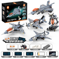 KAIYU KeeYee World K96231 Xếp hình lắp ráp ghép mô hình Robot chiến đấu năm trong một