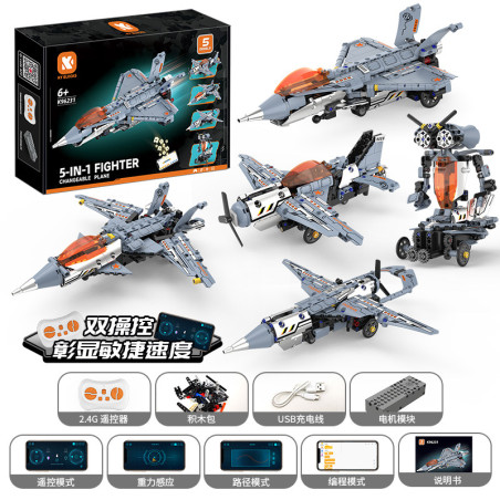KAIYU KeeYee World K96231 Xếp hình lắp ráp ghép mô hình Robot chiến đấu năm trong một