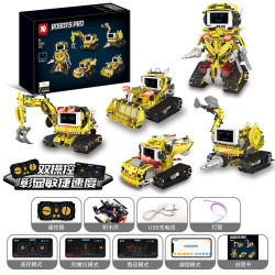 KAIYU KeeYee World K96195 Xếp hình lắp ráp ghép mô hình Robot kỹ thuật hiển thị kỹ thuật số năm trong một