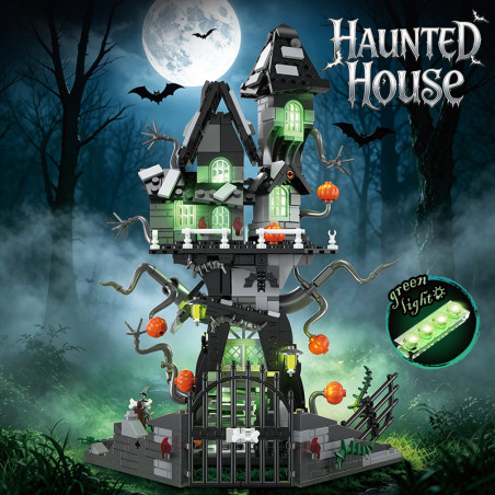 KAIYU KeeYee World K96115-2 Haunted House Xếp hình lắp ráp ghép mô hình Ngôi nhà ma ám bí ngô ma cà rồng