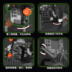 KAIYU KeeYee World K96115-2 Haunted House Xếp hình lắp ráp ghép mô hình Ngôi nhà ma ám bí ngô ma cà rồng