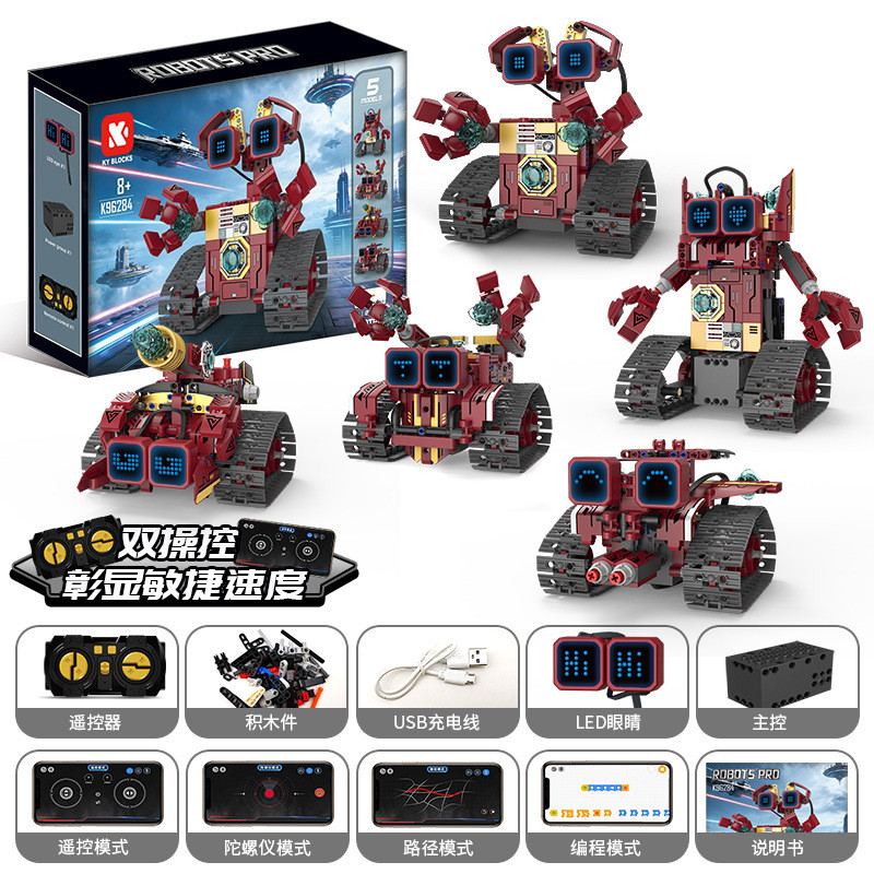 KAIYU KeeYee World K96284 Xếp hình lắp ráp ghép mô hình Lập trình Robot Red Wall-E