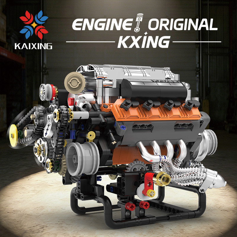 KAIYU KeeYee World K96215 Xếp hình lắp ráp ghép mô hình Động cơ Dodge V8
