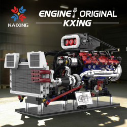 KAIYU KeeYee World K96219 Xếp hình lắp ráp ghép mô hình Động cơ tăng áp của Mỹ