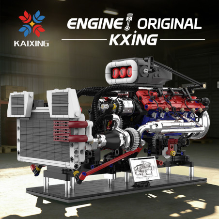 KAIYU KeeYee World K96219 Xếp hình lắp ráp ghép mô hình Động cơ tăng áp của Mỹ