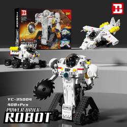 HAPPY BUILD PANGU YC-35004 Xếp hình lắp ráp ghép mô hình Robot lập trình chuyển đổi Space 3