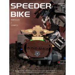 No license JD147 Speeder Bike Xếp hình lắp ráp ghép mô hình xe chạy quá tốc độ